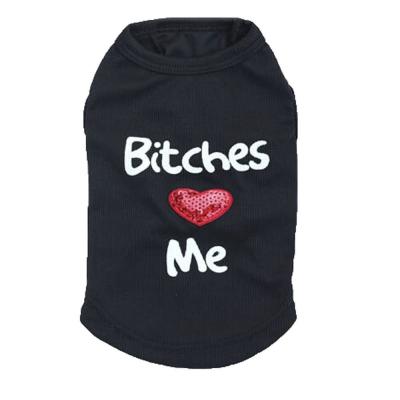 black Pet Puppy Summer Shirt Pet Clothes T Shirt with printing