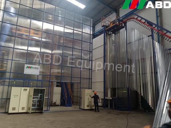 A linha de revestimento vertical Conveyorised planta do pó do PLC personalizou