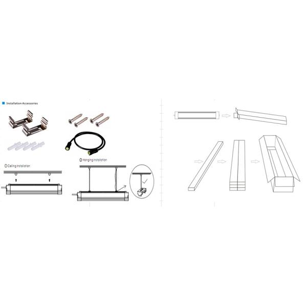 5Ft LED Lights Tri-proof 1500mm 60W High Power LED Light LED Batten Light
