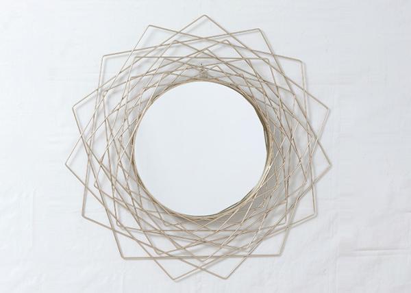 Living Room Rose Gold Spider Web Metal Wall Art Mirror