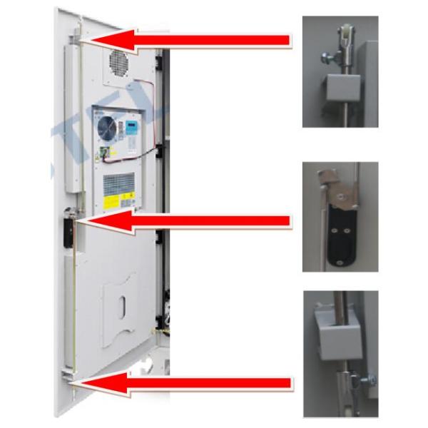 3 телекоммуникации шкафов улицы батареи металла слоев на открытом воздухе с датчиком воды