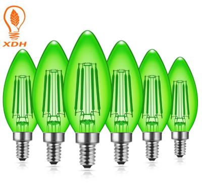 Bulbos coloridos minúsculos dos candelabros do diodo emissor de luz do vintage de Edison Bulbs C35 E12 4W