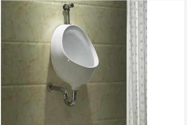 Top Spud Mens Wall Urinal Bowl Ceramic Gravity Flushing 740X390X250mm