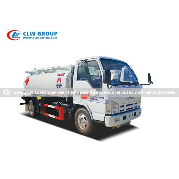 ISUZU 100P RHD 4x2 5,000L Fuel Tanker Truck with 120HP Engine and Anti-Corrosion Tank for Mobile Refueling