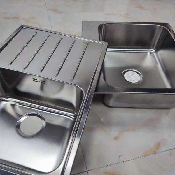 304 Stainless Steel Stretched Kitchen Sink Set Customizable Size