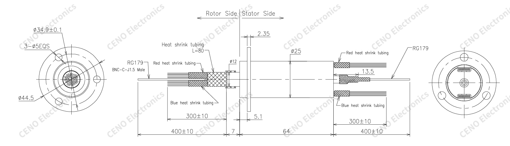 36-Circuit Flange Capsule Slip Ring