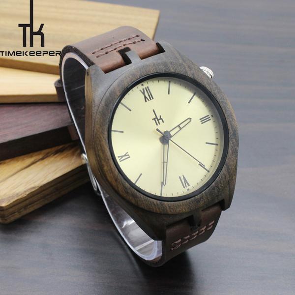 cheap custom logo watches , chinese wholesale watches ,carbonized natural bamboo