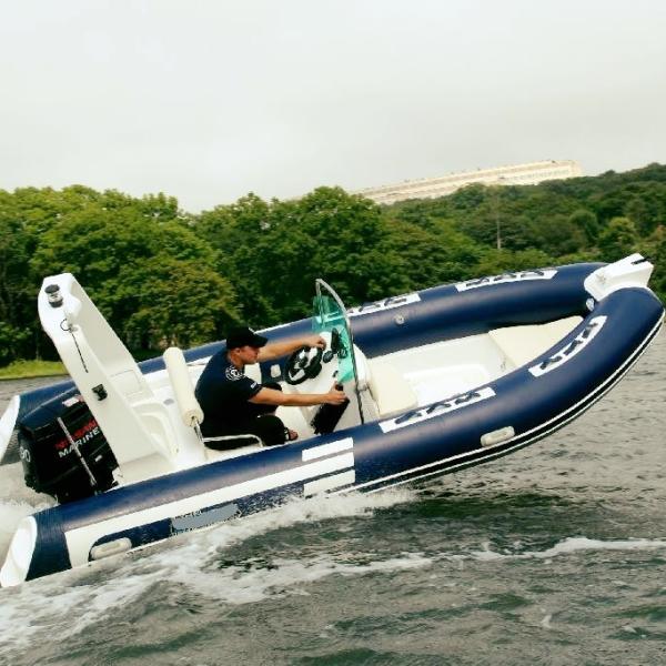 2022   hard bottom inflatable boat  PVC or hypalon rib480B with fuel tank  back cabin  more colors