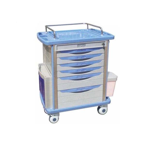 Multi-Function Hospital Nursing Equipment ABS Medicine Trolley Cart With Drawers , Lock (ALS-MT134)