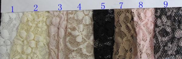 Allover Nylon Rayon Stretch Lace Fabric / Elastic Floral Lace Fabric CY-LW0104