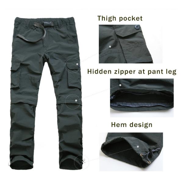 Mid waist XMAMLON RTS Detachable Casual Pants Men's Outdoor Quick-drying Sweatpants