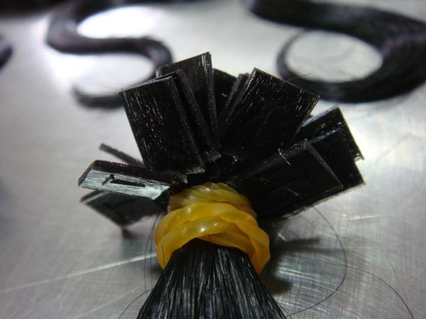 Clip dans les extensions de cheveux résistant à la chaleur Boîte et fermeture Noir sur mesure