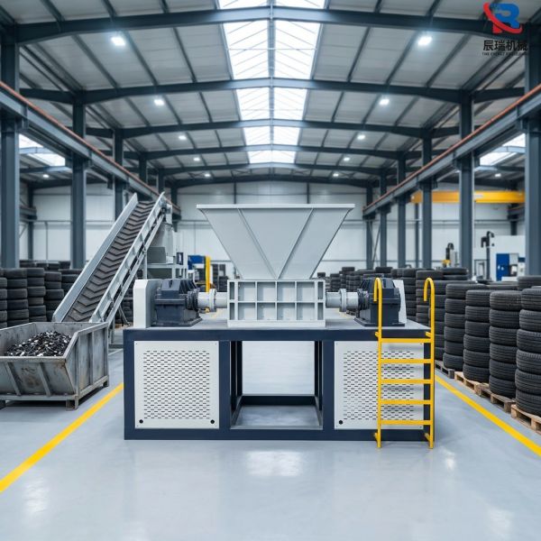 Double Shaft Shredder for Waste Tire Rubber Recycling Machine