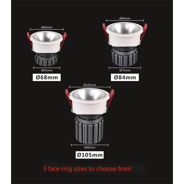 Dimming Rust Prevented LED Interior Spotlights No Ultraviolet / Infrared Radiation