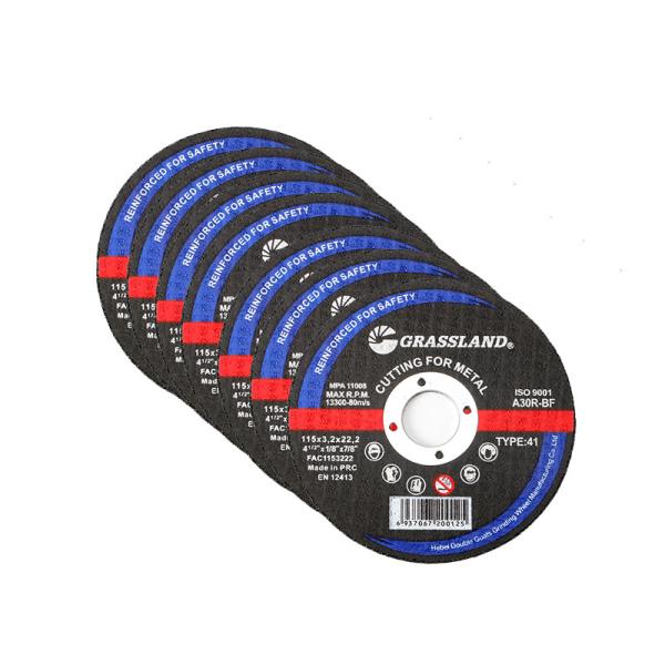 GRASSLAND Resin Abrasive Metal Cutting Discs for Stainless Steel 115 X 3.2 X 22.2 Angle Grinder