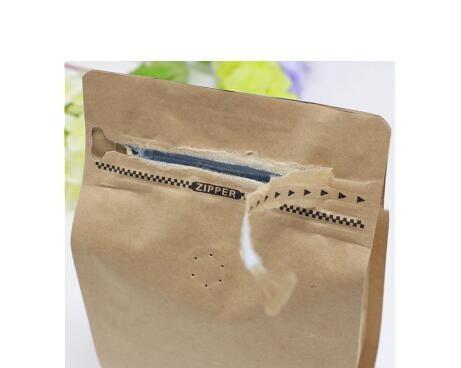 Advanced Equipment Make Custom Print Aluminum Foil Standup Kraft Paper Bag With Window And Zipper