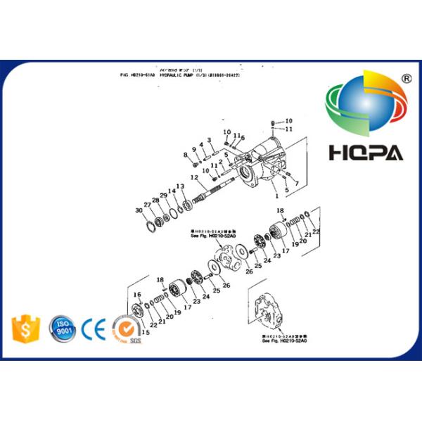 20S-60-72110KT 20S-60-72110 Hydraulic Main Pump Seal Kit For Komatsu PC30-7