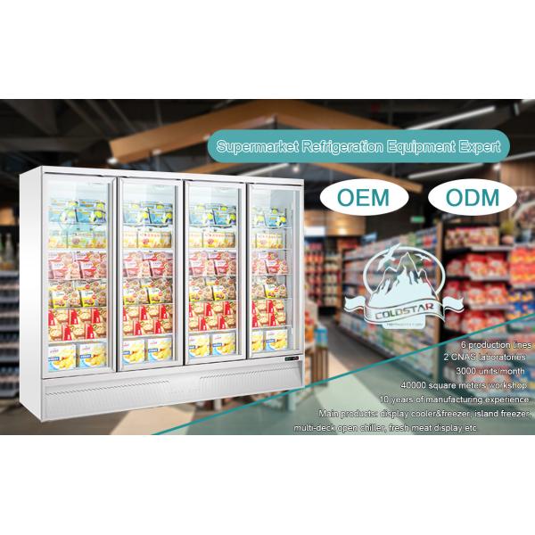 Promotion Product Commercial Vertical Single Temperature Glass Door Freezer Display Showcase
