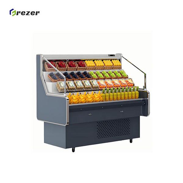 Horizontal Fruit Display Refrigerator 1.2M 1.5M Refrigerated Display Units For Pineapple