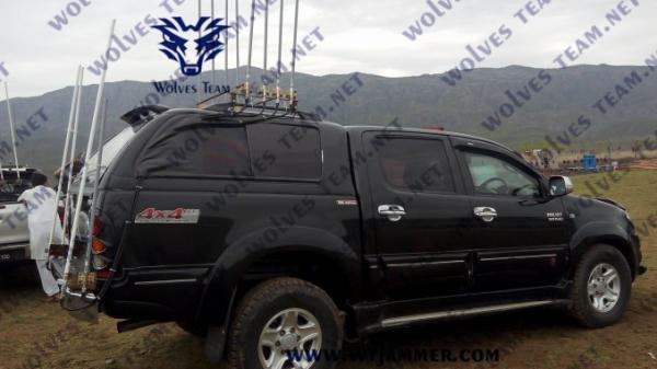 550W High Power Waterproof Outdoor Signal Jammer 2g 3G 4G With Omni Directional Antennas