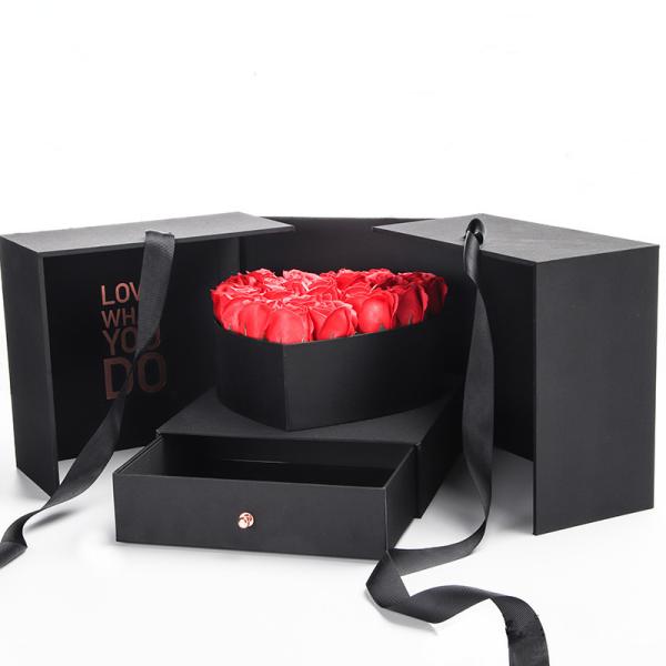 BIRTHDAY SET LUXE HEART SHAPE INVIT ROSE FLOWER JEWELRI WHOLESALE BROCHURE SCREEN LCD VIDEO GIFT BOX