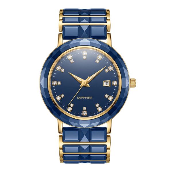 Celastine Blue — Sapphire Ceramic Couple Watch Set