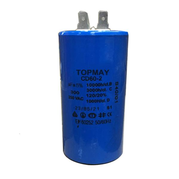 110V-330V AC Motor Run Capacitor CD60-2 300uF 250VAC For Electric Generator Start