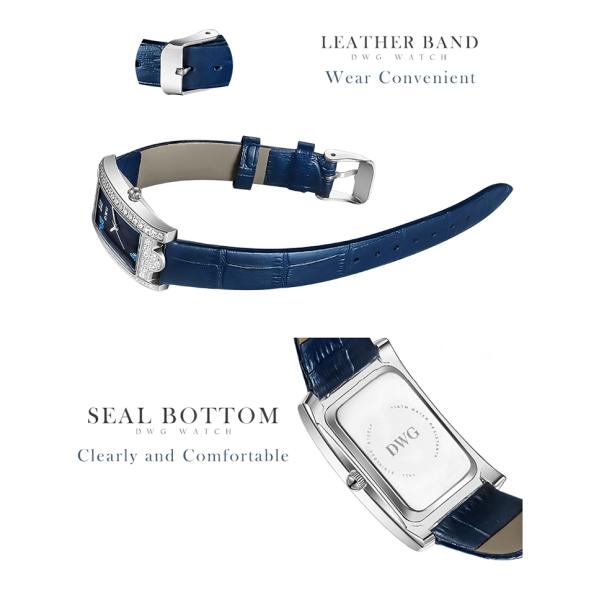 3ATM 30m Waterproof 2035 Movement Alloy Square Watch