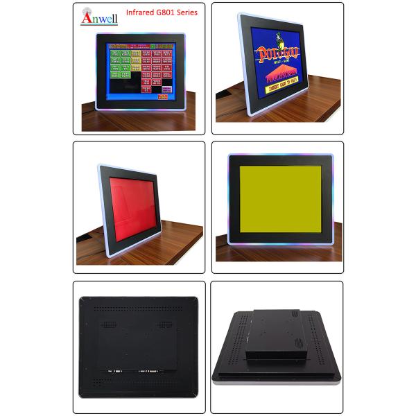1280×1024 Contrast Ratio 19inch Infrared Touch Screen Monitor With Side+Edge LED Bezel