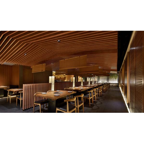 Shape U Baffle False Strip Roof Perforated Panel Outdoor Open Cell Lattice Insulation Suspended Aluminium Grid Ceiling T