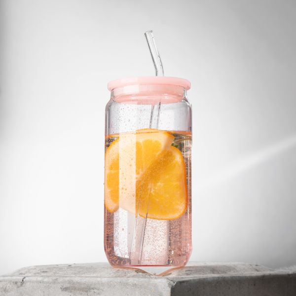 Modern Minimalist Eco-friendly High Borosilicate Glass Tumbler Universal Handle Cup Portable Reusable Cork Cap Dishwasher Safe