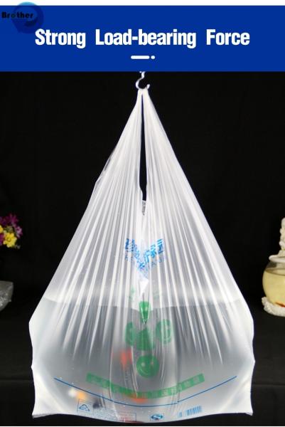 Hot Sale Custom Printed Clear Fold LDPE Supermarket Plastic T Shirt Bags for Shopping Packaging