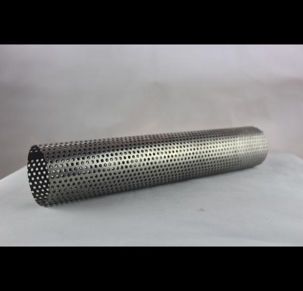 Powder Coating Perforated Steel Pipe , 201 316L Perforated Stainless Pipe