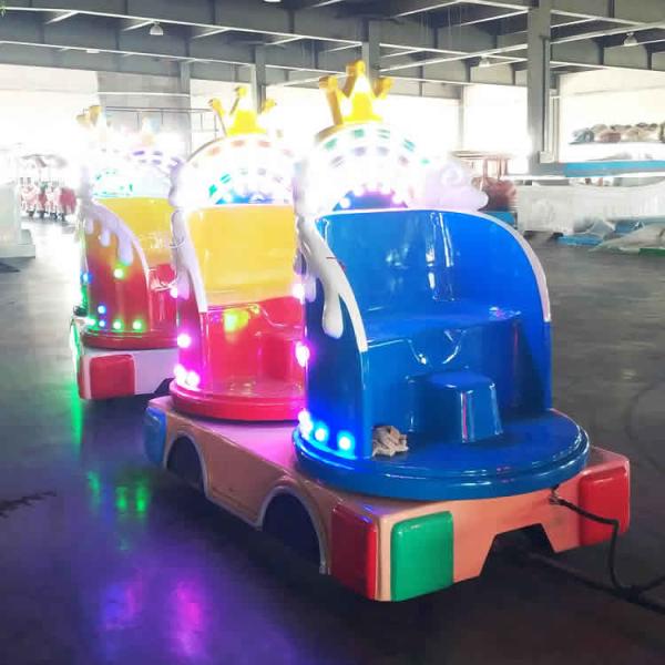 360 Degree Tourist Train Rides / Childrens Ride On Train Battery Engine