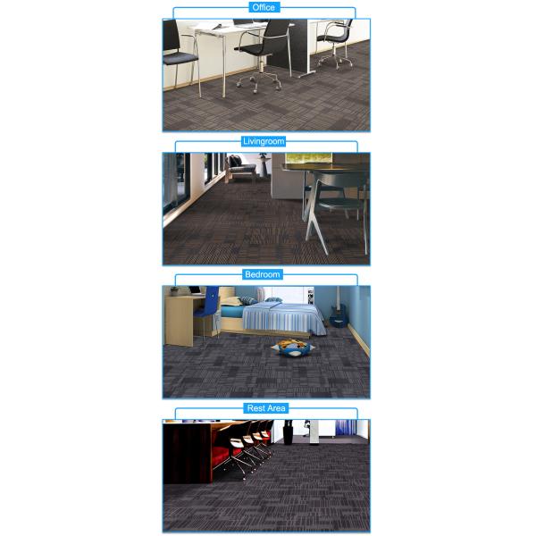 Pile height 4mm 650g/sqm 50x50cm Square Tile Office Carpet in Modern Design 100% Nylon