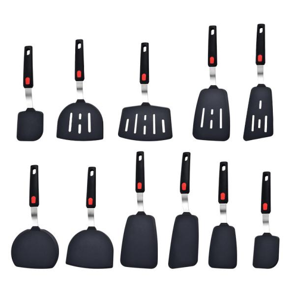 11 шт Силиконовый шпатула Тернер Силиконовый кухонный инвентарь Кухонные приборы набор Кухонный кухонный инструмент Шпатулы для блинчиков яйца рыбы
