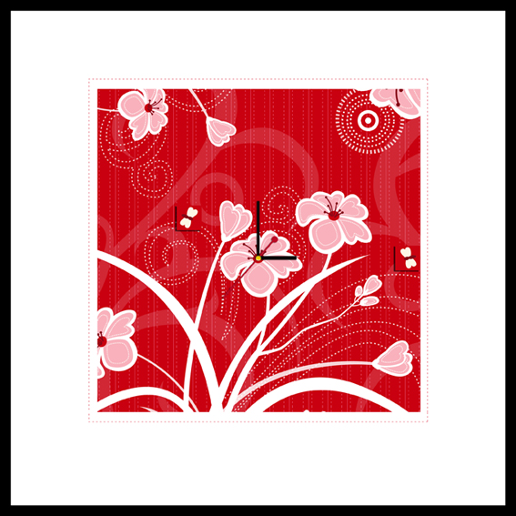 Nontoxic Wall Painting Clock B0824 / MDF Decorative Wall Clock