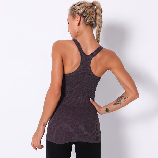 Long vest yoga clothes, running fitness clothes, seamless, sexy lines