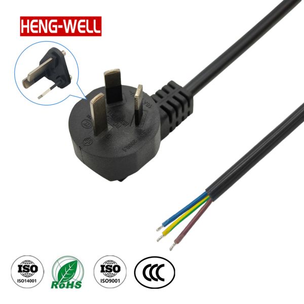 HENG-WELL Custom 3 Pin AC Power Cord Stripped/Tinned Ends for LED TV/Monitor and Computer Consumers Electronics