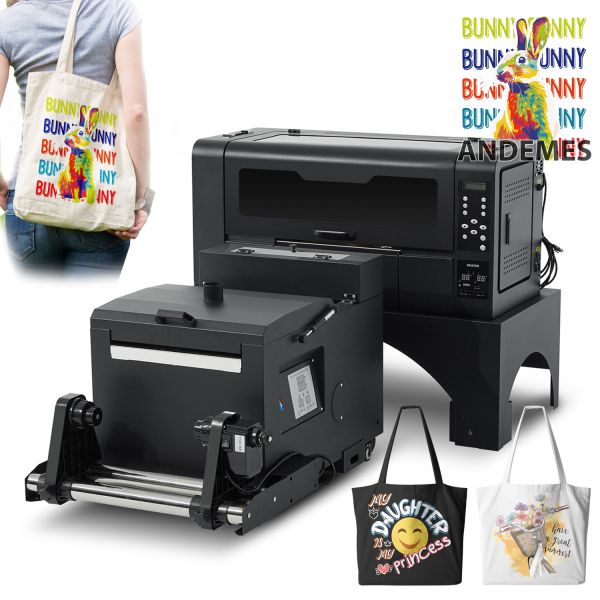 42cm Print Width A2 T Shirt Printing Inkjet Printer Dual Head Xp600 Powder Shaker Oven