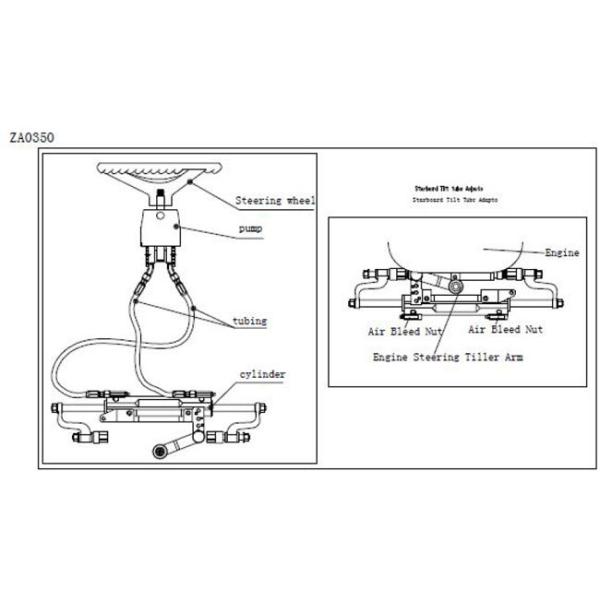 Stainless Steel Outboard Hydraulic Steering Kit Connecting Rod For Twin Outboard Engines