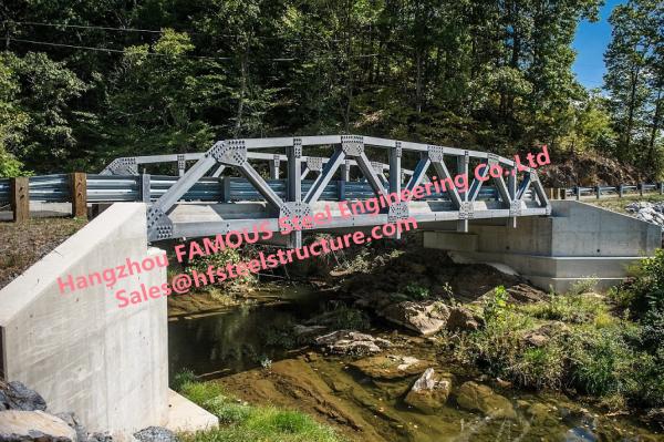 Ponte de fardo de aço anfíbia, proteção de superfície galvanizada do mergulho quente de ponte de suspensão do fardo