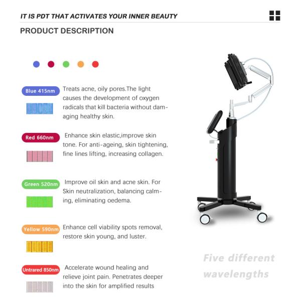 Huamei Bio Light Therapy Medical Beauty Equipment Led PDT Machine for Face Target Area