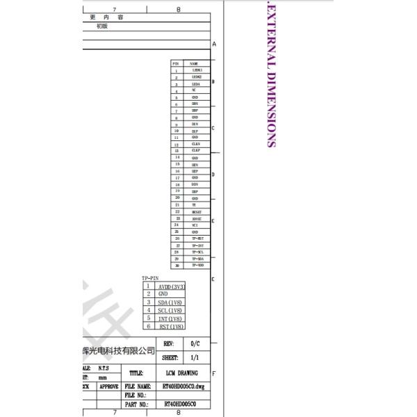4 дюйма 720x720 квадратная ЖК-дисплейная панель TFT Модуль MIPI Интерфейс ST7703-V1-G5-D
