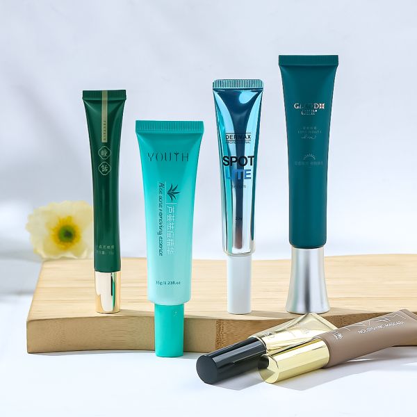 Leakproof Recyclable Plastic Cosmetic Soft Tube - Customizable Flexible Makeup Tube for Color Cosmetics