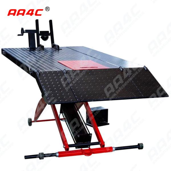 AA4C 450kg 1000lb Aeronáutica de 48 pulgadas de ancho ATV Mesa de elevación de motocicletas con extensiones laterales