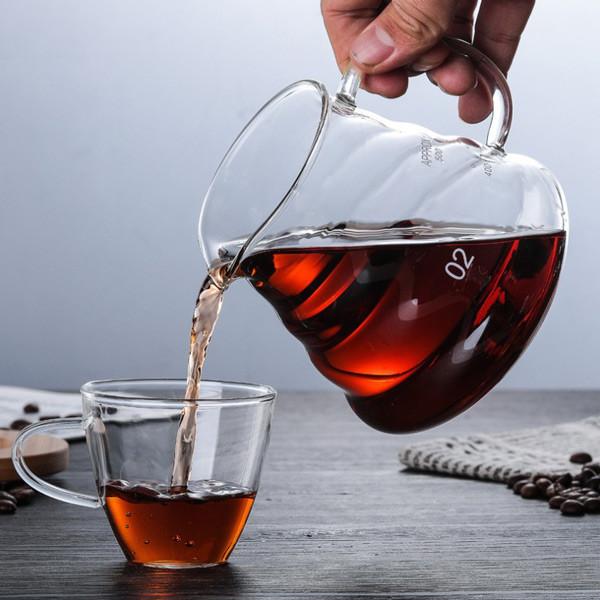 Handmade Essential Barista Tools Borosilicate Glass Coffee Maker With Glass Funnel Filter