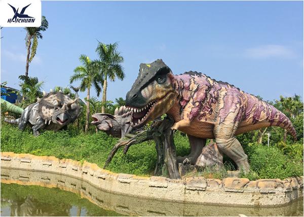 Lifesize Giant Colorful T Rex Lawn Ornament For Game Center 110 V / 220A