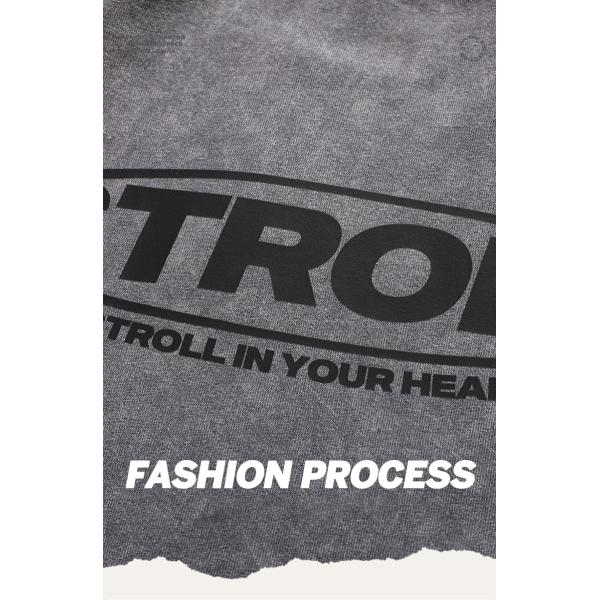 Camiseta de hombro suelto con diseños hechos a medida y diseño impreso antiguo