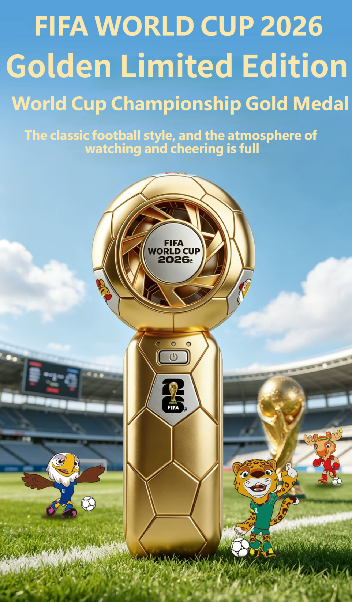 2026 World Cup Commemorative Handheld Mini Fan FIFA Product World Cup Souvenir